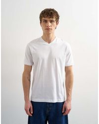 TOPMAN - Classic Fit V Neck T-shirt - Lyst