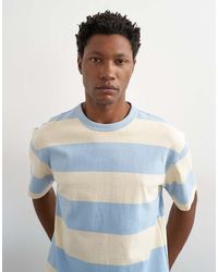 TOPMAN - Relaxed Fit T-shirt With Wide Stripe - Lyst