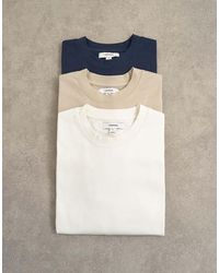 TOPMAN - 3 Pack Relaxed Fit T-shirts - Lyst