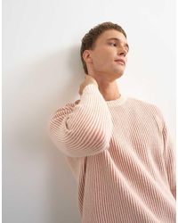 TOPMAN - Classic Fit Plaited Fisherman Knit Jumper - Lyst