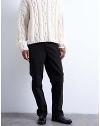 TOPMAN - Straight Fit Canvas Trouser - Lyst