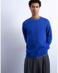 TOPMAN - Regular Fit Knitted Crew Neck Jumper With Wool - Lyst