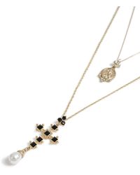 TOPMAN Gold Layered Necklace - Metallic