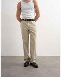 TOPMAN - Wide Leg Stripe Trouser - Lyst