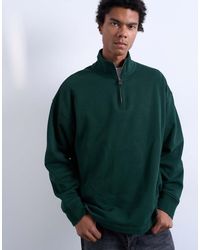 TOPMAN - Heavyweight Oversized Fit 1/4 Zip - Lyst