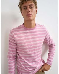 TOPMAN - Classic Fit Long Sleeve T-shirt With Stripes - Lyst