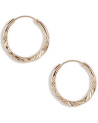 TOPMAN Gold Hoop Earrings - Metallic
