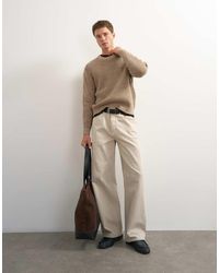TOPMAN - Classic Fit Plated Fisherman Knit Sweater - Lyst