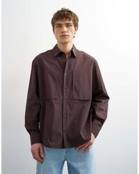 TOPMAN - Relaxed Fit Poplin Shirt - Lyst