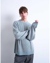 TOPMAN - Relaxed Fit Knitted Fisherman Jumper - Lyst