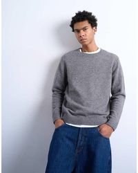 TOPMAN - Regular Fit Knit Crew Neck Sweater With Wool - Lyst
