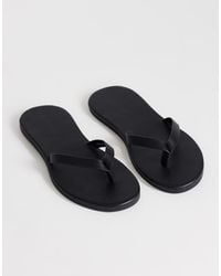 TOPSHOP - Sky Real Leather Toe Thong Sandals - Lyst