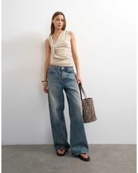 TOPSHOP - Wrap Front Drape Detail Tank - Lyst
