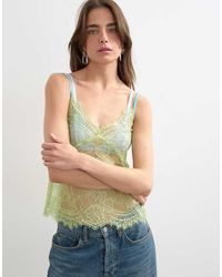 TOPSHOP - Lace Cami Top - Lyst