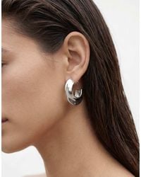 TOPSHOP - Cassie Chunky Hoop Earrings - Lyst