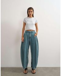 TOPSHOP - Cocoon Mid Rise Barrel Jean - Lyst