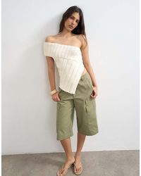 TOPSHOP - Knit One Shoulder Asymmetric Top - Lyst