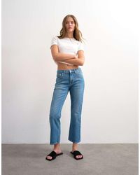 TOPSHOP - Cropped Kick Flare Jeans - Lyst