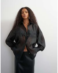 TOPSHOP - Organza Shirt - Lyst