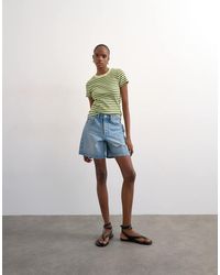 TOPSHOP - Denim Editor Short With Rips - Lyst