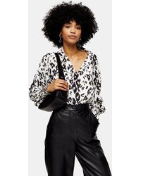 TOPSHOP Chemise avec imprimé serpent gribouillé - Neutre