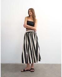 TOPSHOP - Drop Waist Saloon Maxi Skirt - Lyst