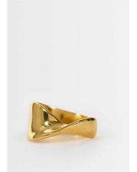 TOPSHOP - Rylee Waterproof Stainless Steel Twisted Ring - Lyst