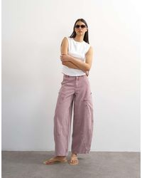 TOPSHOP - High Rise Utility Barrel Jean - Lyst