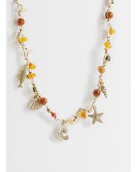 TOPSHOP - Orla Bead Necklace With Charms - Lyst