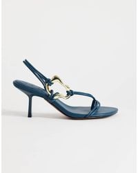 TOPSHOP - Nova Strappy Mid Heeled Sandals With Hardware - Lyst