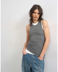 TOPSHOP - Double Layer Tank Top - Lyst