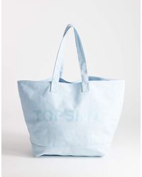 TOPSHOP - Large Canvas Tote Bag - Lyst