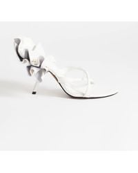 TOPSHOP - Ophelia Real Leather High Heeled Sandal With Ruffle - Lyst