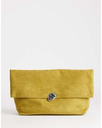 TOPSHOP - Gaia Oversized Folded Clutch Bag With Hardware - Lyst
