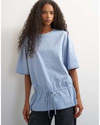 TOPSHOP - Tie Waist Tee - Lyst
