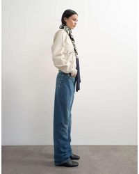 TOPSHOP - X Talia Byre Straight Leg Studded Jeans - Lyst
