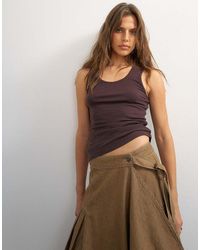 TOPSHOP - X Cara Scoop Neck Tank Top - Lyst