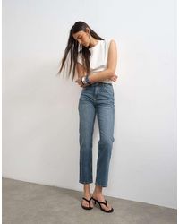 TOPSHOP - Orson Mid Rise Comfort Straight Jean - Lyst