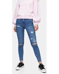 mid blue wing ripped jamie jeans