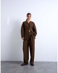 TOPSHOP - Co Ord Double Pleat Suit Trouser - Lyst