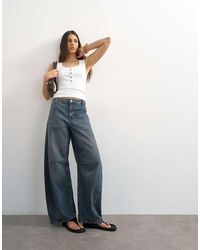 TOPSHOP - Horseshoe High Rise Barrel Jean - Lyst