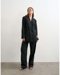 TOPSHOP - Linen Barrel Leg Trouser - Lyst