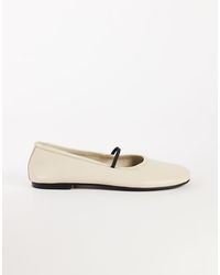 TOPSHOP - Bella Leather Round Toe Ballet Flat - Lyst