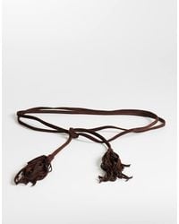TOPSHOP - Fringe Cord Suedette Belt - Lyst