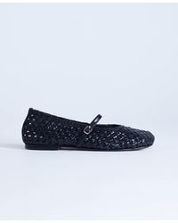 TOPSHOP - Bobbi Leather Woven Ballet - Lyst