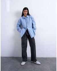 TOPSHOP - Oversized Shirt - Lyst