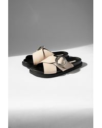 topshop fawn footbed sandals