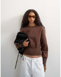 TOPSHOP - Knitted Clean Cinch Waist Batwing Sleeve Jumper - Lyst