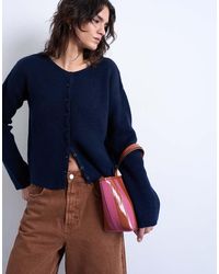TOPSHOP - Knitted Easy Ribbed Relaxed Cardigan - Lyst