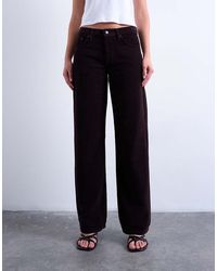 TOPSHOP - Ember Low Rise Cord Straight Leg Jeans - Lyst